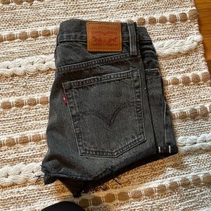 Levis black jean shorts